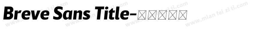 Breve Sans Title字体转换